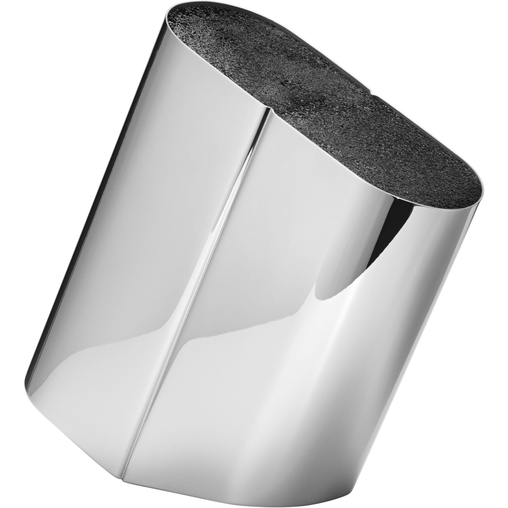 Georg Jensen Alfredo knivholder i speilblankt rustfritt st&aring;l med plass til 5 kniver