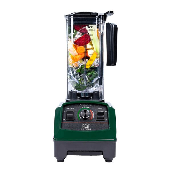 RAW X2.5 Turbo blender 2,2 L – mørk grønn