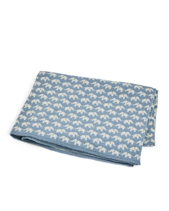 Smallstuff babyteppe med elefanter i merinoull